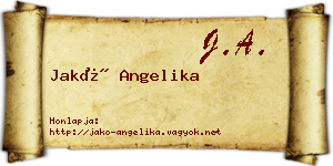 Jakó Angelika névjegykártya